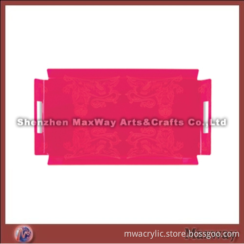 Red High-quality Acrylic Wine Tray of Simple Style